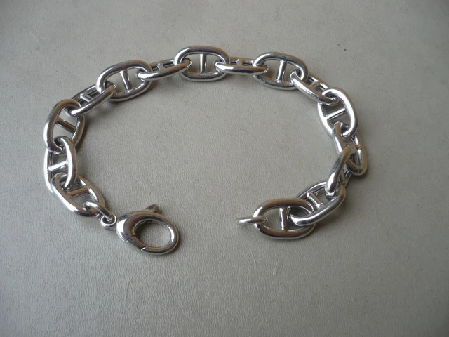 Bracelet Maille Marine Alternance Argent Massif Et Céramique - Neuf Avec étiquettes, Marque Bijouxia