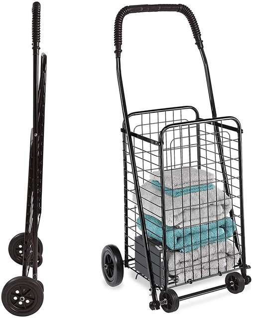 DMI Utility Cart with Wheels to Be Used as a Shopping Cart, Grocery Cart, Laundr