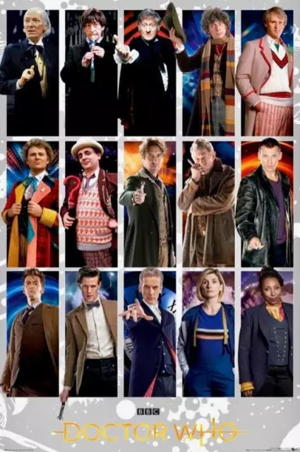 Doctor Who: Doctors Grid – Maxi-Poster 61 cm x 91,5 cm, neu und versiegelt