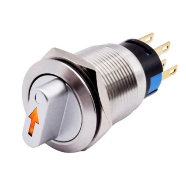 Interruttore girevole permanente autosollevamento istantaneo 19 mm 2no 2nc 3-6 v ON-Off