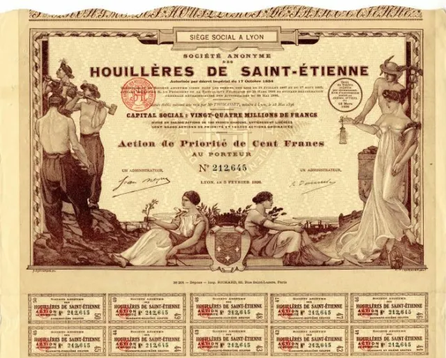 Societe Anonyme Des Houilleres De Saint-Etienne - Foreign Stocks