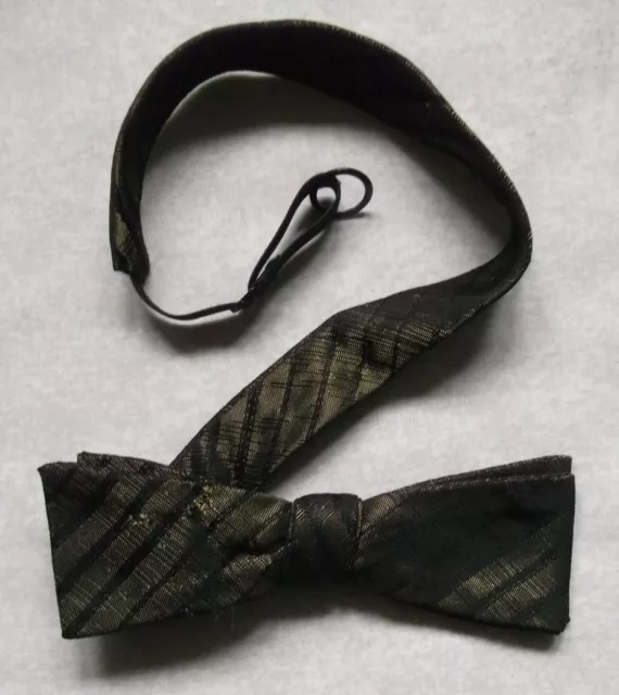 Bow Tie Dickie Bowtie Mens Vintage Adjustable Retro DARK GOLD
