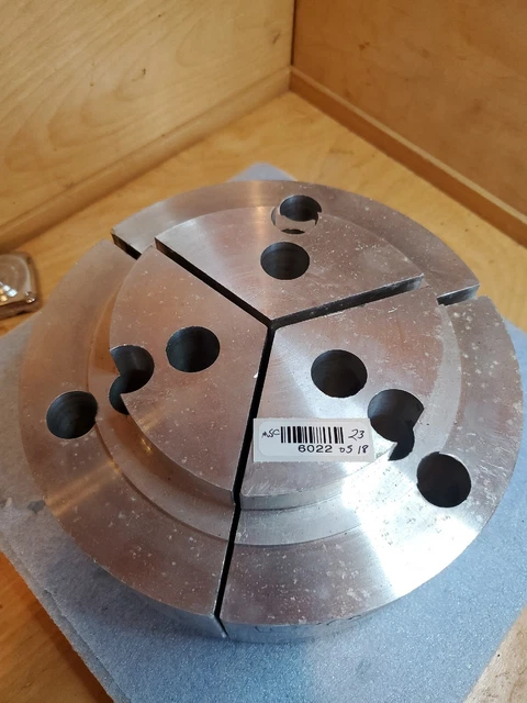 Lathe Jaws Sarated 3 Piece Pie Aluminum H&R 149-4-A As Pictured 8" WE SHIP TODAY
