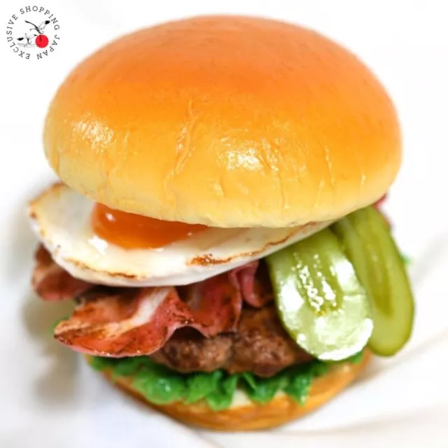 Fake Food HATANAKA Bacon and Egg Burger Real Meal Display Sample Faux Prop New