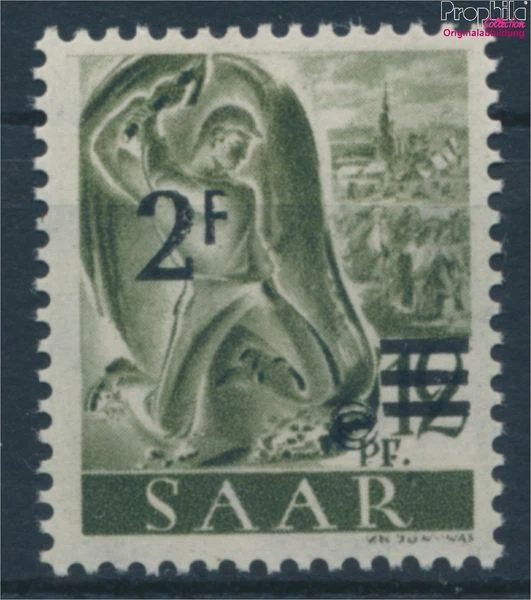 Briefmarken Saarland 1947 Mi 229Y I, steigendes Wasserzeichen, Urdruckmar (10214