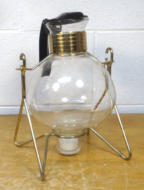 Vintage Cory Clear Glass Coffee Pot Carafe Server Art Deco DAL candle Warmer