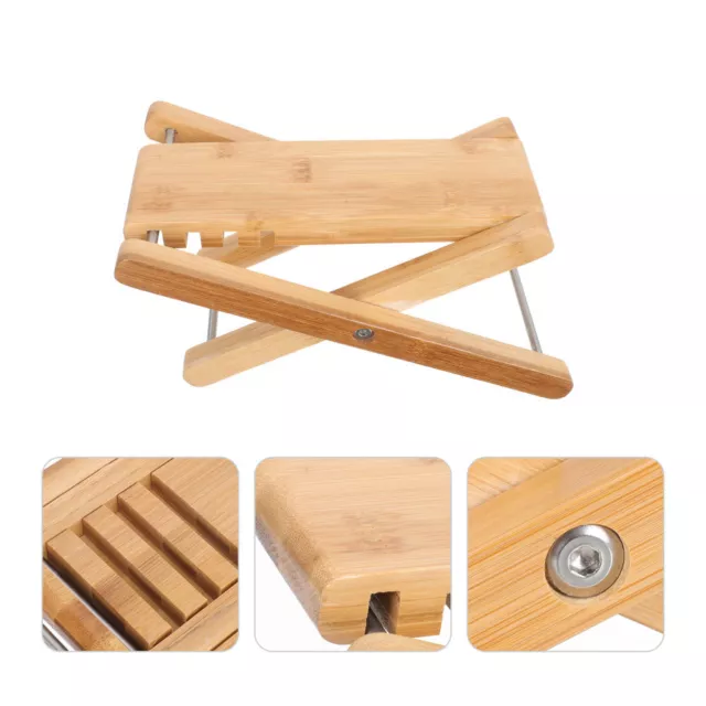 Reposapiés para pedicura bambú pedal de guitarra soporte para pies