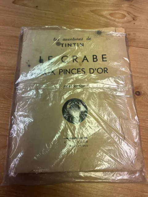 ancienne BD -  TINTIN - LE CRABE AUX PINCES D'OR - NOIR ET BLANC