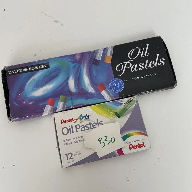 Juego de pasteles al óleo Daler Rowney Artists x 21 y colores pentel x12 apenas usados