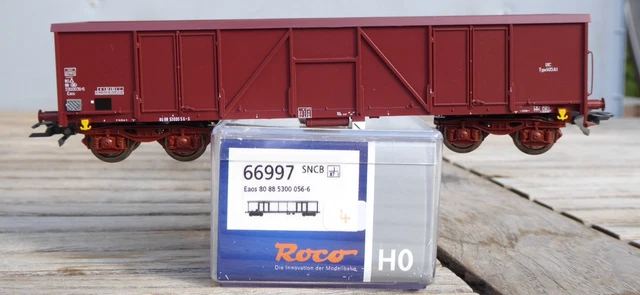 Piko 58235 voie H0 Ensemble de 2 wagons de marchandises ouverts Eaos de la DB AG, époque VI avec cargaison de bois Piko 58235 voie H0 Ensemble de 2 wagons de marchandises ouverts Eaos de la DB AG, époque VI avec cargaison de bois
