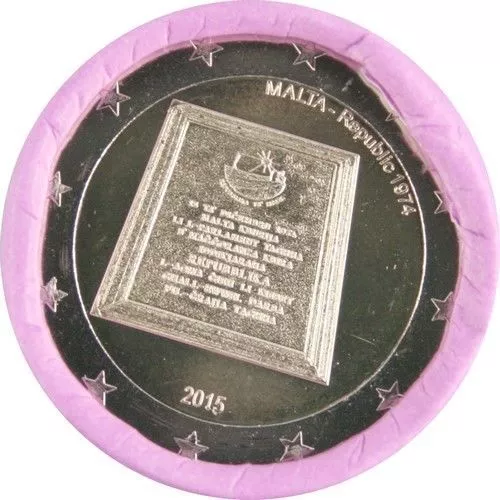 Pièce 2 euros MALTE 2015  "Republic of Malta 1974, Indépendance" - UNC