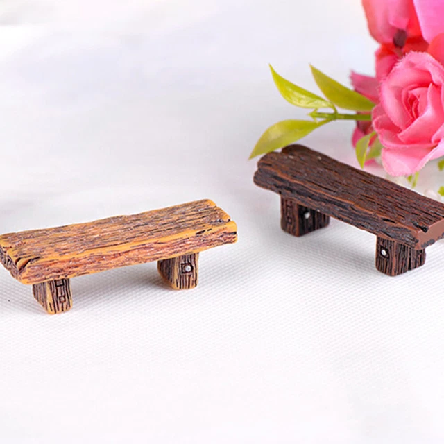 3Pcs Schöne Foto Prop Kleine Bank Decor Bench Modell Für Decor Garten Hause 9