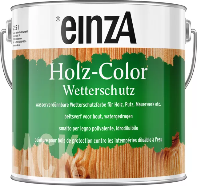 einzA Holz-Color Wetterschutz, weiß, wasserverdünnbare Wetterschutzfarbe