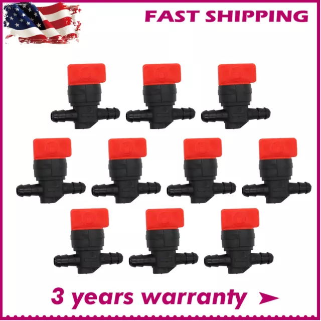 10PCS 1/4" Straight In-line Fuel Cut Off Shut Off Valve For Briggs & Stratton US