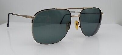 Vintage Advantage Eyewear 9464 Black Gold Pilot Half-Rim Sunglasses FRAMES ONLY
