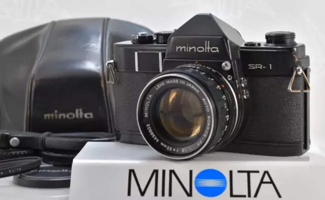 [Cerca de MINT] Minolta SR-1 Black SLR Cámara de película de 35 mm Auto...