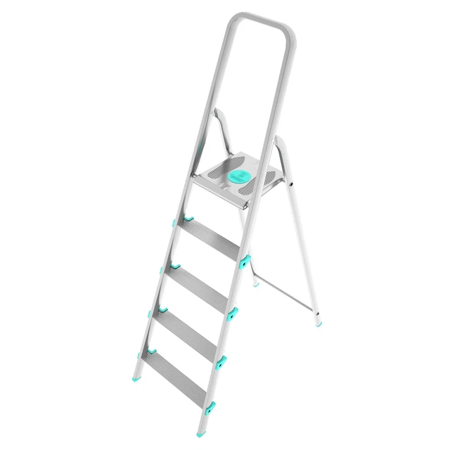 Scala LIBELLULA 5 Gradini In Alluminio E Piedini Antiscivolo EN131 MADE IN ITALY