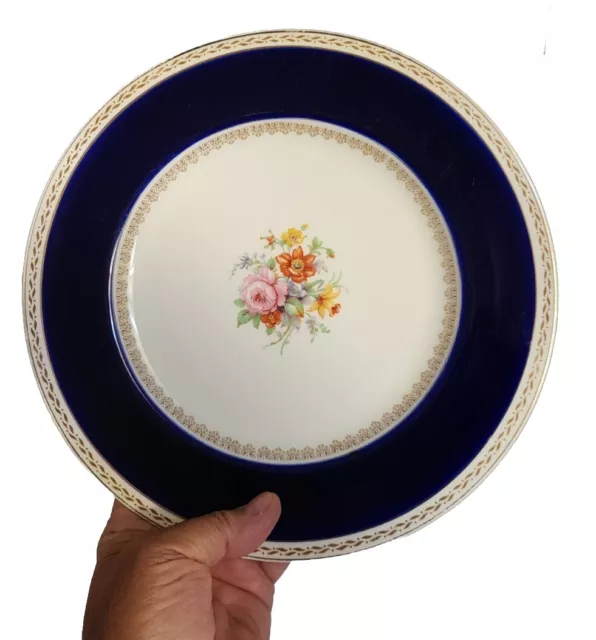 Vintage Crown Ducal Cobalt Blue Dinner Plate Replacement Empress 4746