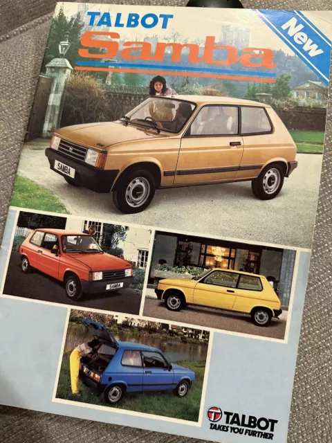 Talbot Samba LE LS GL GLS launch Car Sales brochure 1982 Uk Market FREE POSTAGE