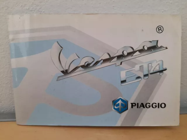 Piaggio Libretto Uso E Manutenzione Istruzioni Italiano Vespa ET4 1999