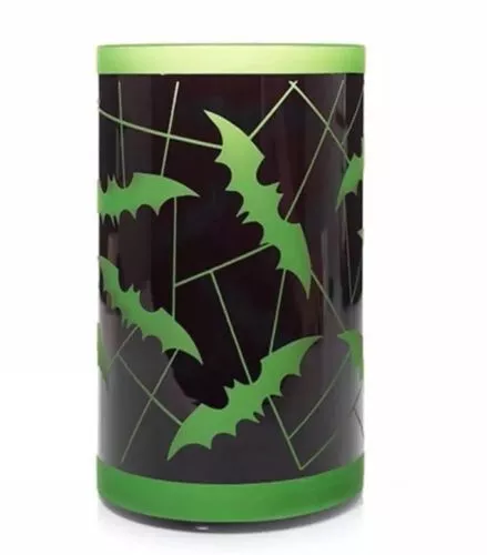 Yankee Candle Batty Bats Large/Medium Jar Holder Black Green Halloween Nib