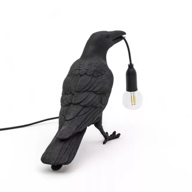 Resin Raven Lamp Novelty Bird Crow Light Wall Desk Table Lamp Hotel Home Decor 3