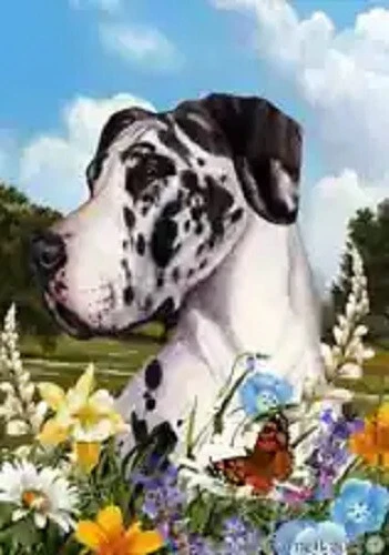 Summer House Flag - Uncropped Fawn Great Dane 18060b