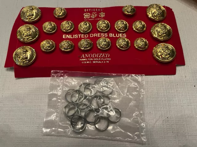 USMC ANODIZED GOLD BUTTONS