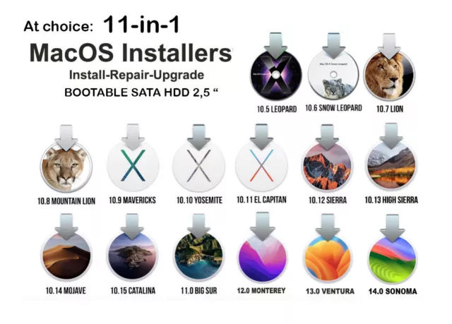 11 en1 - Mac OS installer | Capitan | HighSierra | Ventura, last ones available!