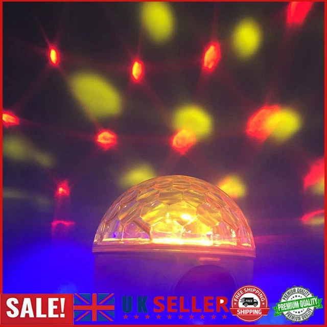 Rotating LED Night Lamp USB Disco Stage Party Ball Light (Black) GB