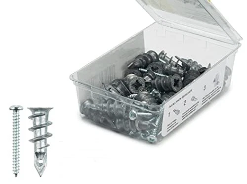 Small Mini #6 Zinc Self Drilling Drywall Anchors with Screws Kit