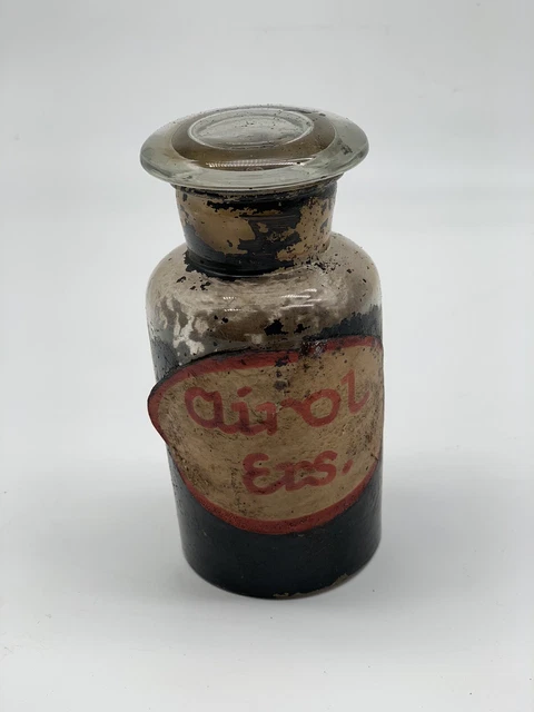 Alte Apothekerflasche,   Flasche mit Verschluss