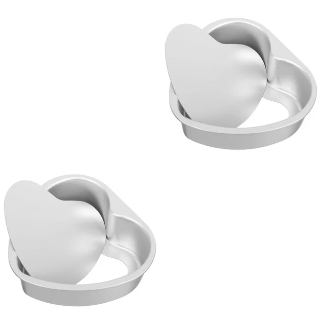Set 3 Stampi Per Torta A Cuore In Alluminio - Teglie Da 25.4