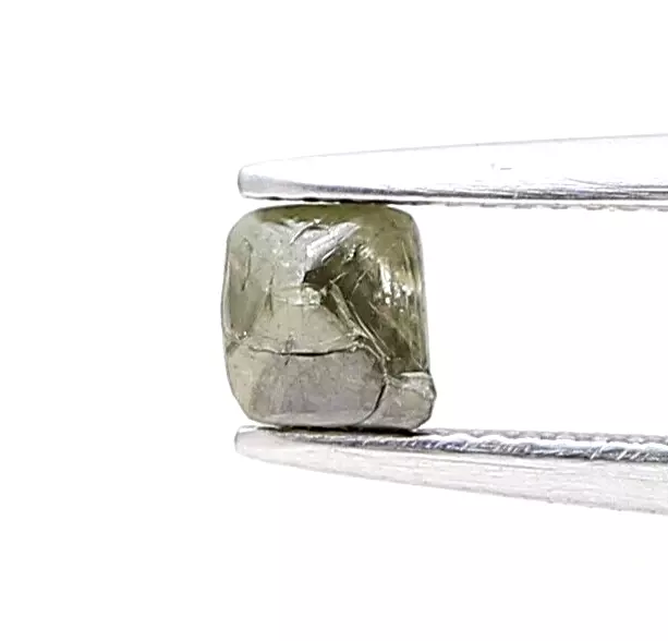 Uncut Diamante Rough Diamante Natural 0.41tcw Grisáceo Verde Color Cristal Forma