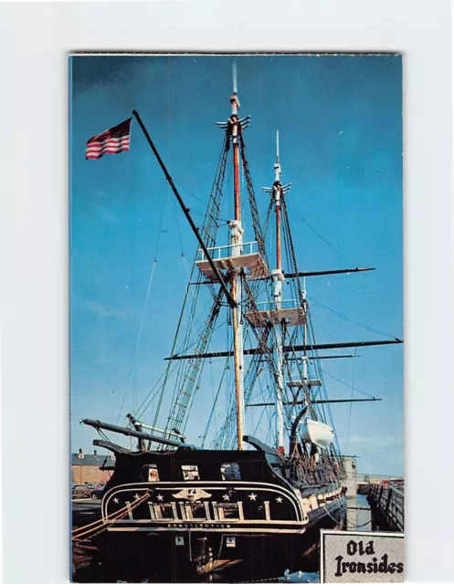 Postcard USS Constitution (Old Ironsides) Navy Yard Boston Massachusetts USA