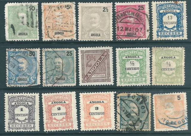 ANGOLA early used stamp & postmark collection