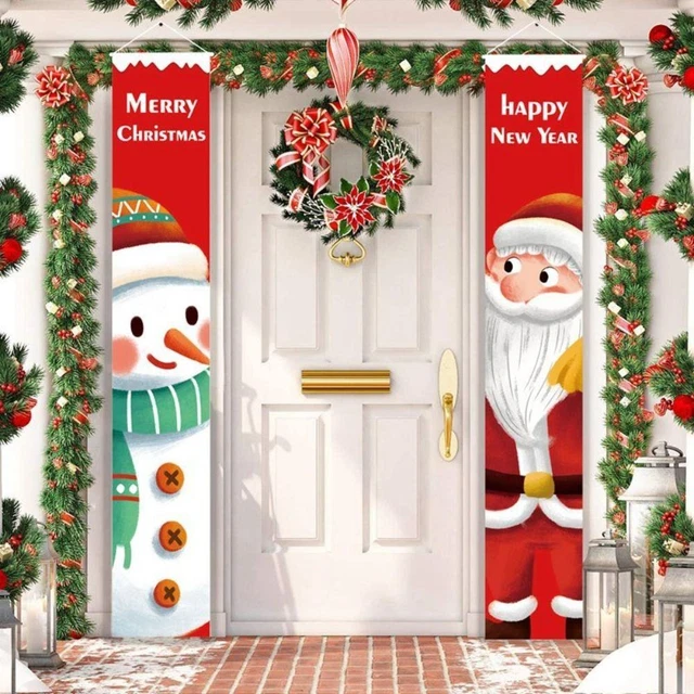 Navidad hombre muñeco de nieve adorno pancarta colgante copla de Navidad