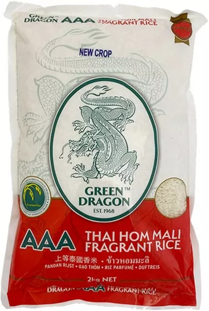 Green Dragon AAA Thai Duftender Jasminreis 4 kg (2 kg x2 Beutel) 3