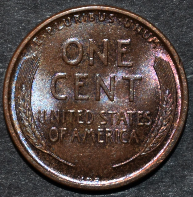 1909 VDB Lincoln Wheat Cent, Brilliant Uncirculated Penny Rare Colors BU - 68Z