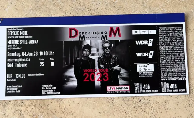 Depeche Mode Ticket Düsseldorf 04.06.2023