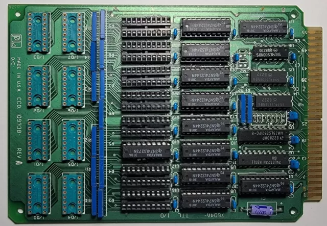 ProLog PL 7604A TTL I/O Digital IO 1980s STD Card Bus PCB Edge Cage