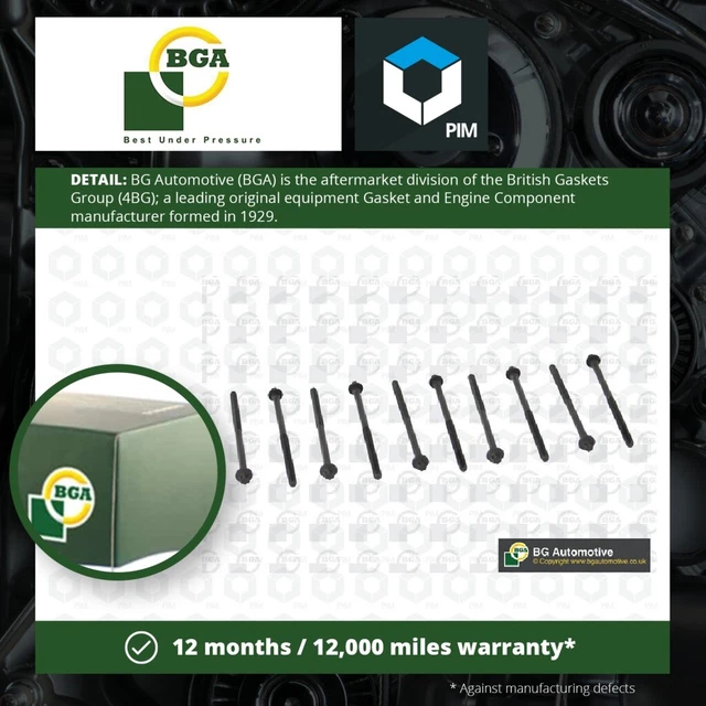 Kit set bulloni testa cilindro adatti a CITROEN NEMO AA 1.4 2008 su KFV(TU3A) BGA nuovi