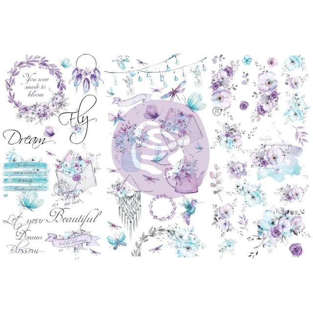 Aquarelle Dreams Reibtransfers 6""x12"" 3/Blatt P659448