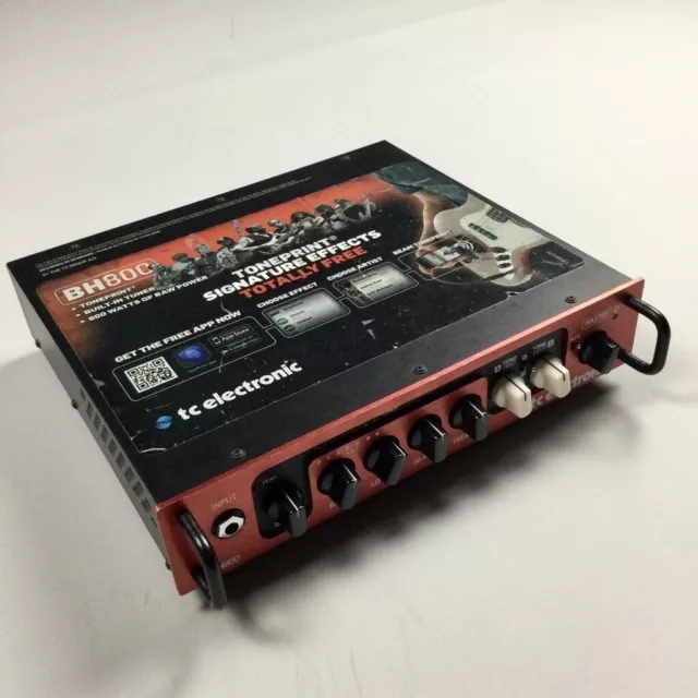 TC Electronic Bh800 Klasse D Bass Amp Kopf Gebraucht 100V-240V W / Strom Kabel 3