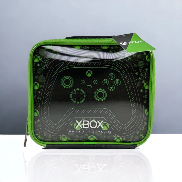Bolsa de almuerzo aislada oficial unisex para niños Microsoft Xbox ~ NUEVA