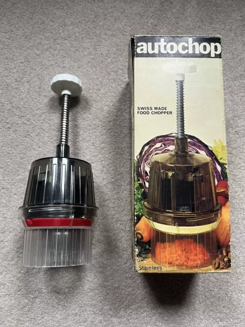 Retro 70's Kitchen  Auto Chop Zyliss Swiss Made Food Chopper Vintage Boxed