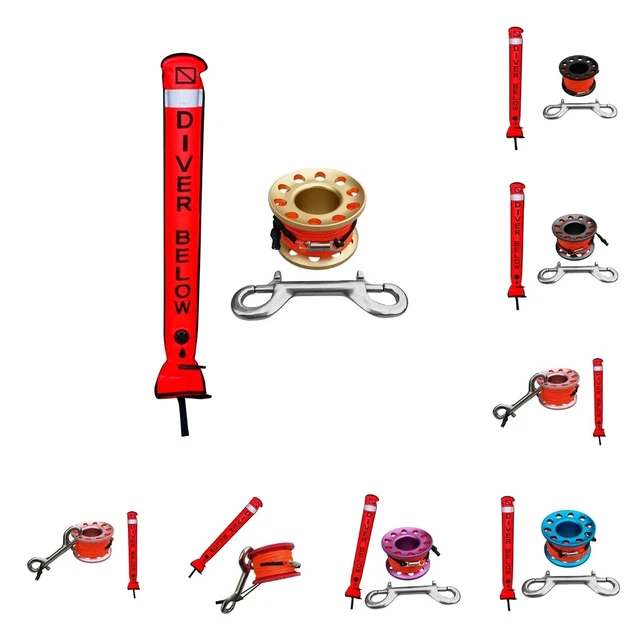 SCUBA DIVING Sausage SMB Surface Marker & Dive Finger Spool 43.25