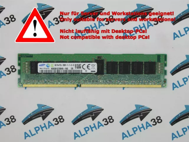 Samsung 8 GB Rdimm ECC Reg DDR3-1600 RAM HP Proliant DL360e Gen8 G8 Serveur RAM