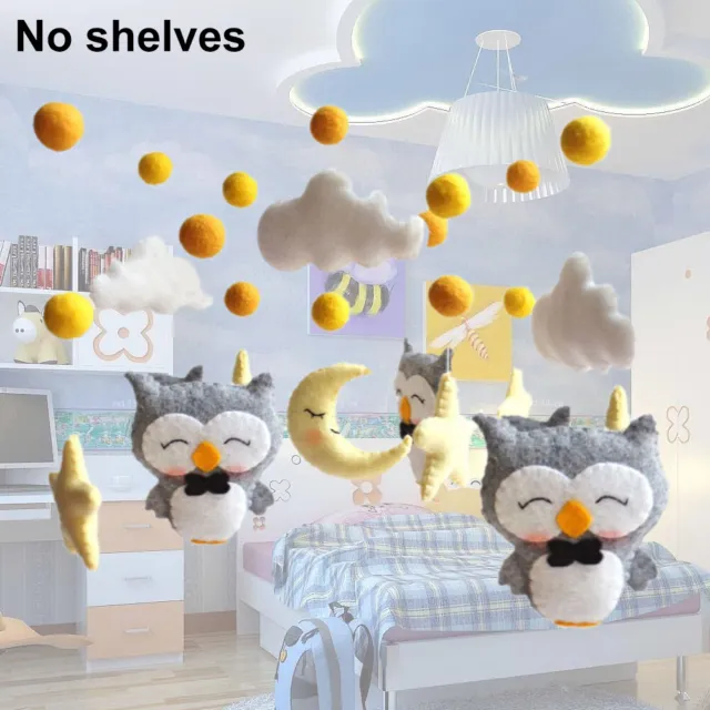 Non Toxic Rattles Toy DIY Bed Bell Non-woven Fabric Hanging Cartoon Baby Crib