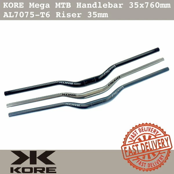 KORE Mega MTB Handlebar 35 x 760mm AL7075-T6 Triple Butted Riser 35mm